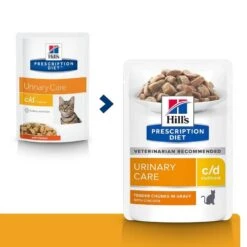Hill's Prescription Diet Feline C/D Multicare Poulet SACHETS 12 X 85 Grs -Animal Fournitures Boutique 52742118819 0 prescription diet chat c d multicare sachet repas poulet