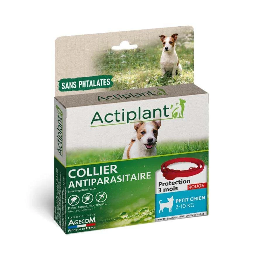 Actiplant Collier Antiparasitaire Rouge Chien 2-15 Kg 2 Actiplant Collier Antiparasitaire Rouge Chien 2-15 Kg – Image 2