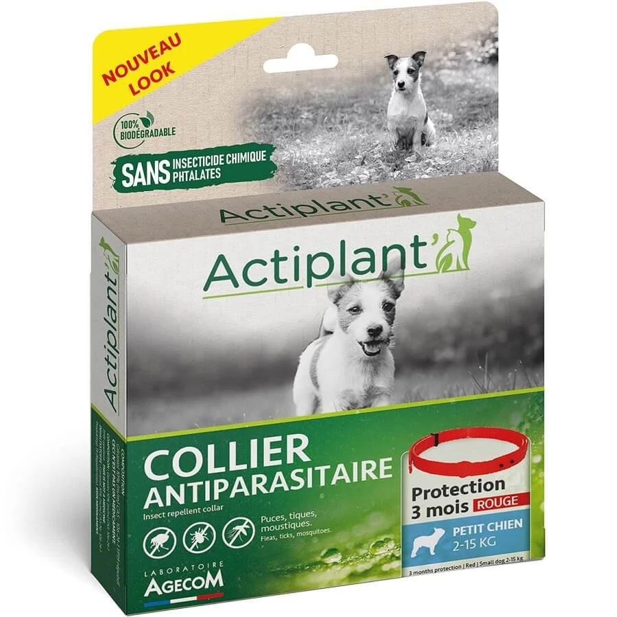 Actiplant Collier Antiparasitaire Rouge Chien 2-15 Kg 1 Actiplant Collier Antiparasitaire Rouge Chien 2-15 Kg