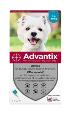Advantix Petit Chien (4-10 Kg) - 6 Pipettes