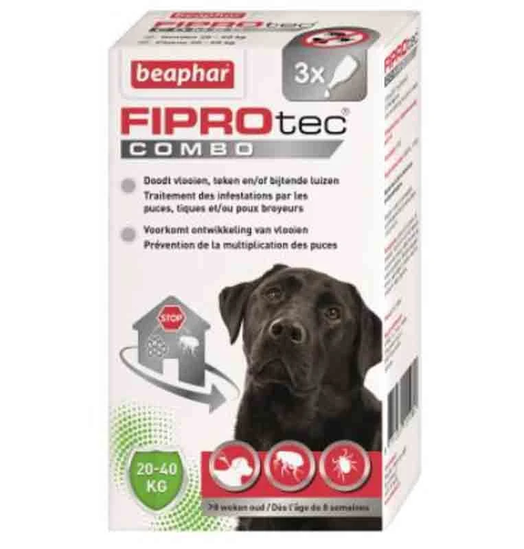 Beaphar Fiprotec Combo Chiens 20-40 Kg 3 Pipettes 1 Beaphar Fiprotec Combo Chiens 20-40 Kg 3 Pipettes