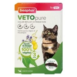 Beaphar VETOpure Chat Collier Répulsif Antiparasitaire Marron