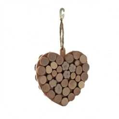 Bubimex Noël Cœur En Bois Rongeur 15 Cm