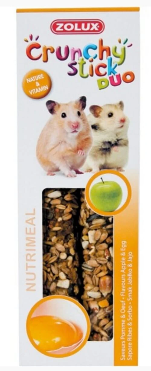 Zolux Crunchy Stick Hamster Pomme Et Oeuf 115 G 1 Zolux Crunchy Stick Hamster Pomme Et Oeuf 115 G
