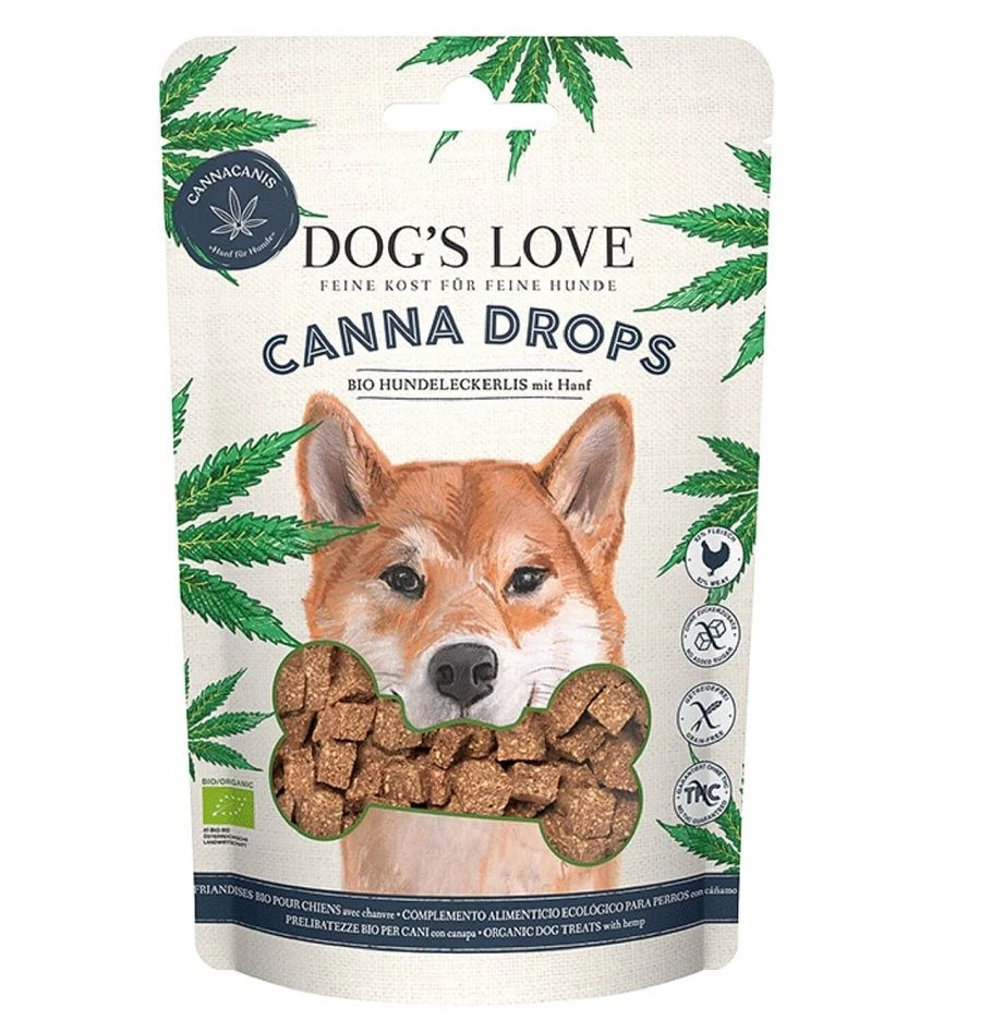 Dog's Love Canna Canis Friandises Bio Drops Volaille 150 G