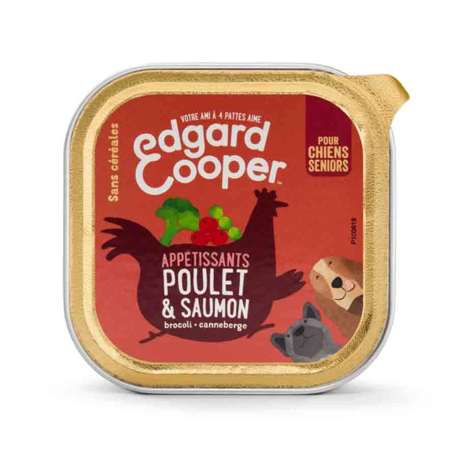 Edgard & Cooper Barquette Poulet & Saumon Pour Chien Senior 11 X 150 G