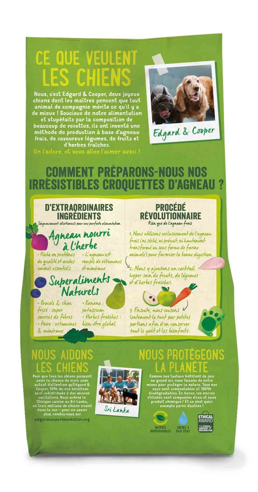 Edgard & Cooper Agneau Frais Sans Céréales Chien Adulte 7 Kg 2 Edgard & Cooper Agneau Frais Sans Céréales Chien Adulte 7 Kg – Image 2