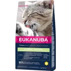 Eukanuba Chat Adult Hairball Control Poulet Foie 10 Kg