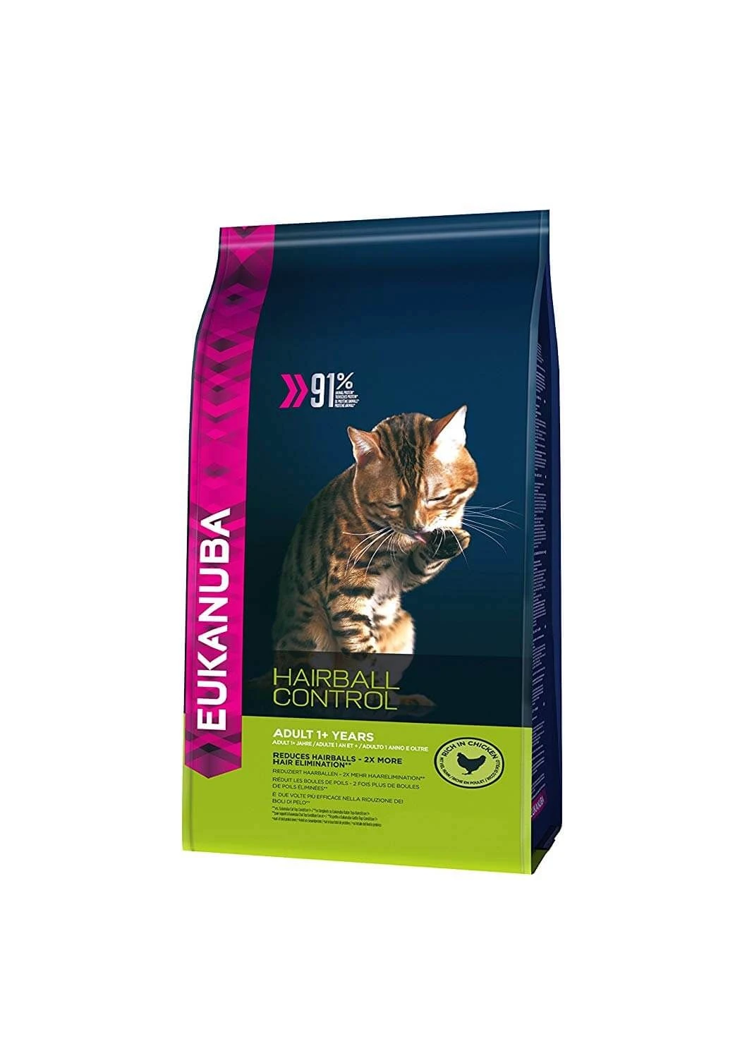 Eukanuba Chat Adult Hairball Control Poulet Foie 10 Kg – Image 2