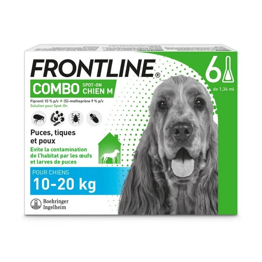 Frontline Combo Chien 10-20 Kg 6 Pipettes 1 Frontline Combo Chien 10-20 Kg 6 Pipettes