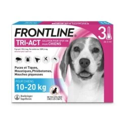 Frontline Tri Act Spot On Chien Moyen 10 - 20 Kg 3 Pipettes -Animal Fournitures Boutique frontline tri act spot on chien moyen 10 20 kg 3 pipettes