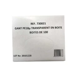 Materiel Gant Polyéthylène Transparent Boite De 100 -Animal Fournitures Boutique gant1