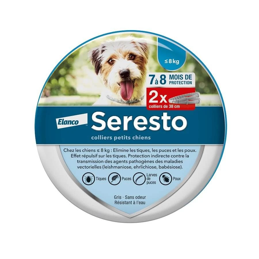 Seresto Collier Antiparasitaire Petit Chien X2
