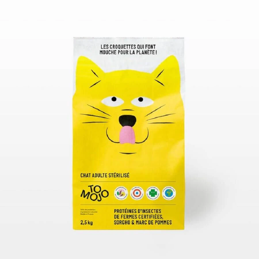 Tomojo Croquettes Chat Stérilisé Aux Insectes Et Sorgho 2.5 Kg