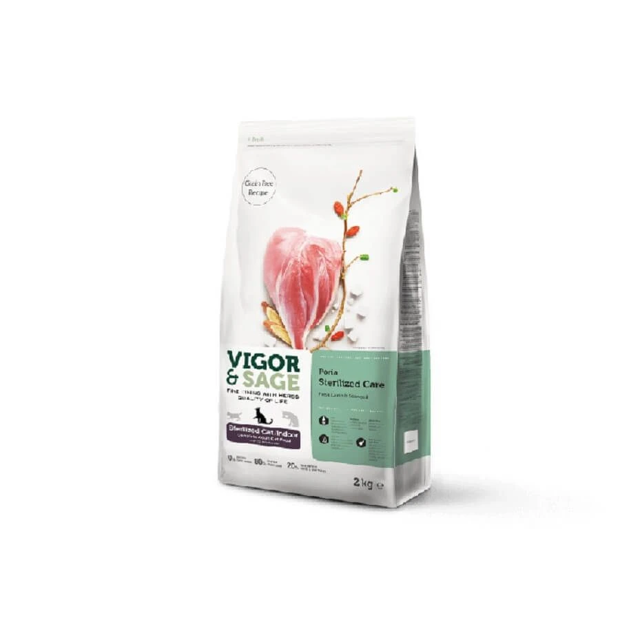 Vigor & Sage Chat Stérilisé D'intérieur 2 Kg