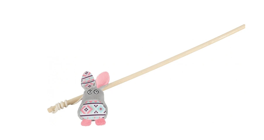 Zolux Jouet KALI Canne à Pêche Lapin Gris Pour Chat 1 Zolux Jouet KALI Canne à Pêche Lapin Gris Pour Chat